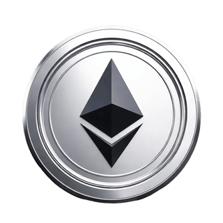 Flytande grafiskt element med Ethereum ETH kryptovalutamynt